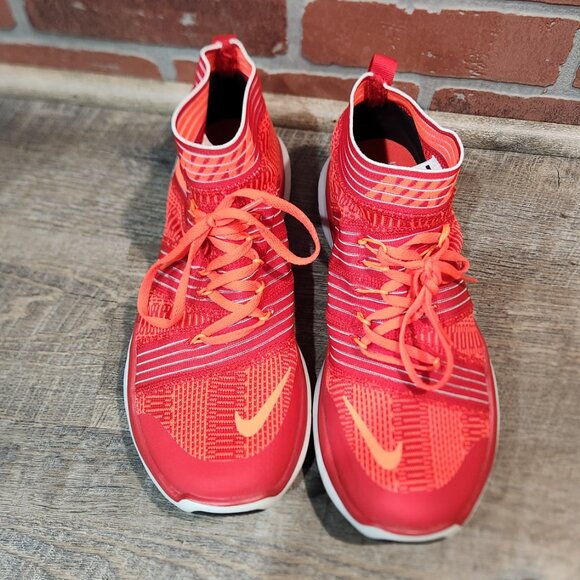 NIKE Free Train Virtue RED w/ Hyper Orange Training Running Shoes Mens 11.5 - Picture 6 of 8